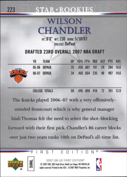 2007-08 Upper Deck First Edition Basketball YOU PICK - Picture 441 of 454
