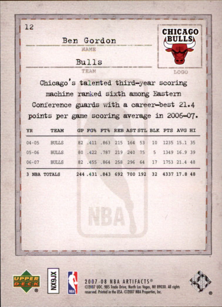 2007/2008 Artifacts (Upper Deck) Basketball - Picture 9 of 108