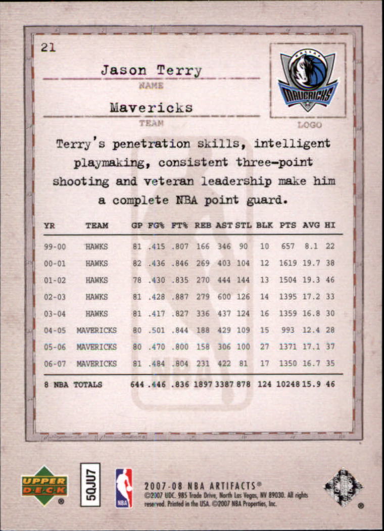 2007/2008 Artifacts (Upper Deck) Basketball - Picture 15 of 108