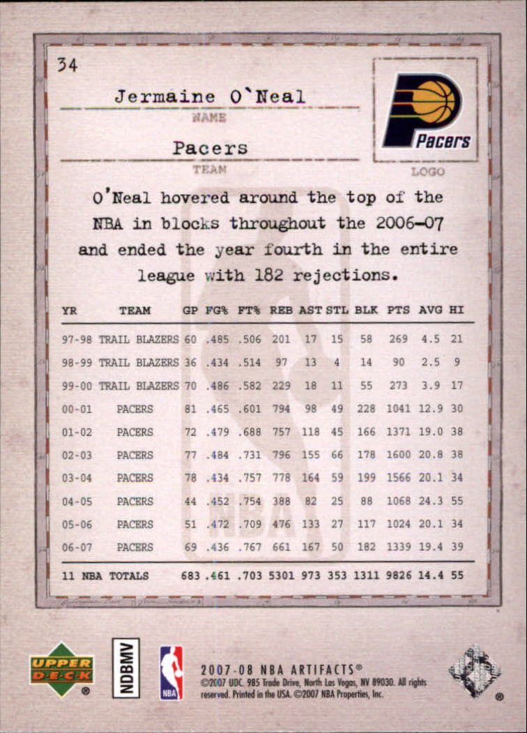 2007/2008 Artifacts (Upper Deck) Basketball - Picture 27 of 108