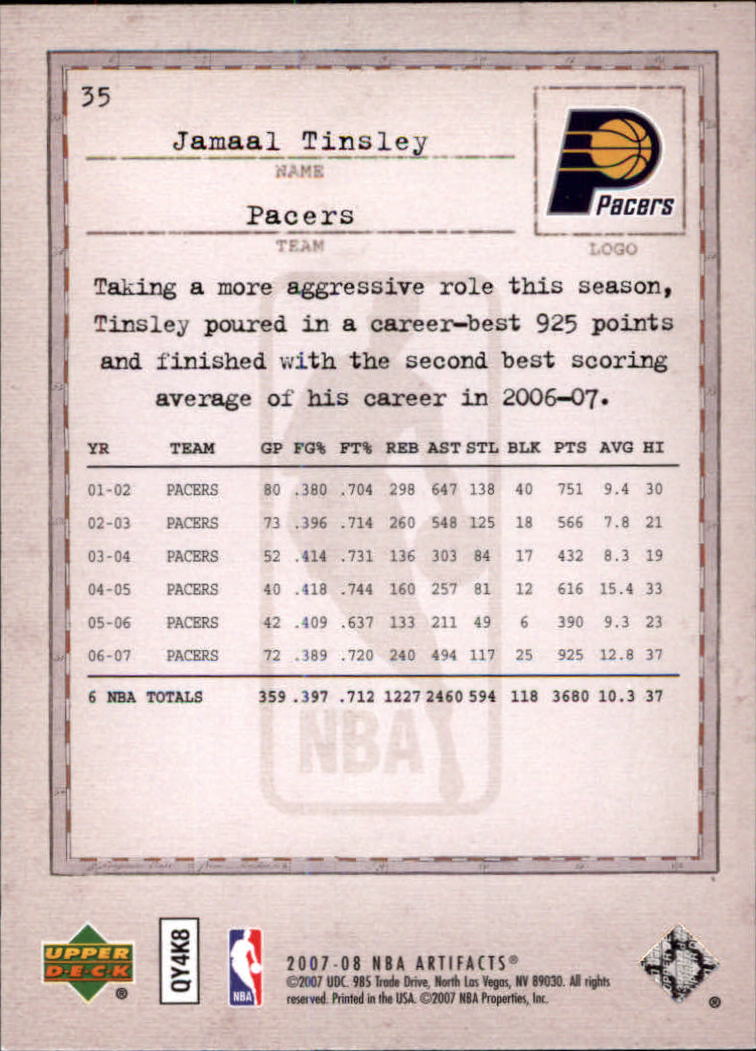 2007/2008 Artifacts (Upper Deck) Basketball - Picture 29 of 108
