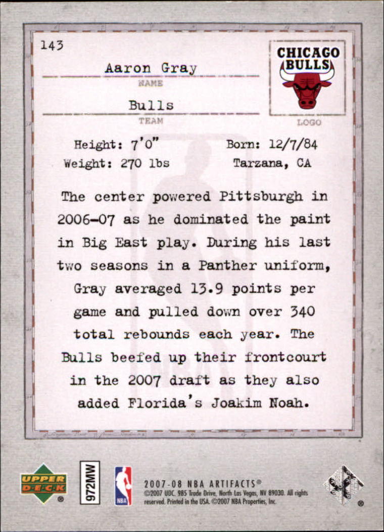 2007/2008 Artifacts (Upper Deck) Basketball - Picture 73 of 108
