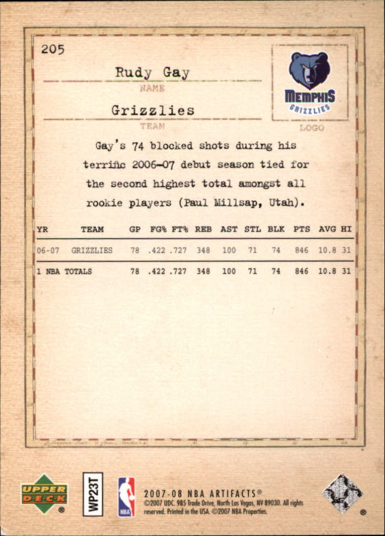 2007/2008 Artifacts (Upper Deck) Basketball - Picture 87 of 108