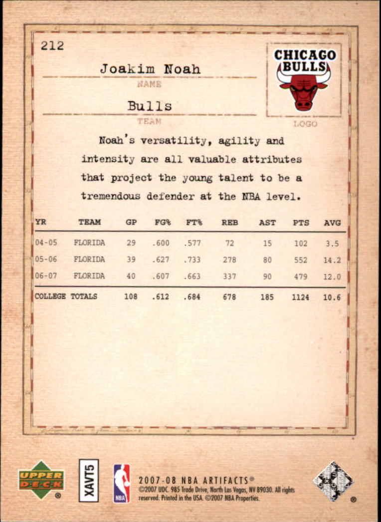 2007/2008 Artifacts (Upper Deck) Basketball - Picture 97 of 108