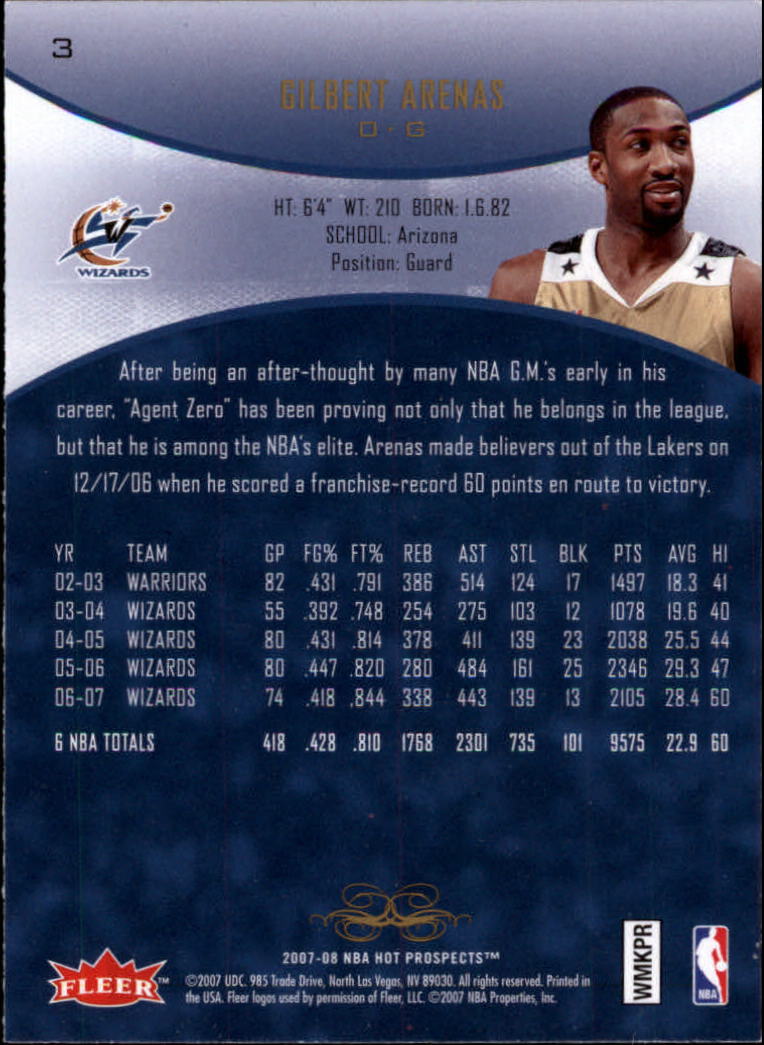 2007/2008 Fleer Hot Prospects Basketball "Main Set" Base Cards - Picture 5 of 112