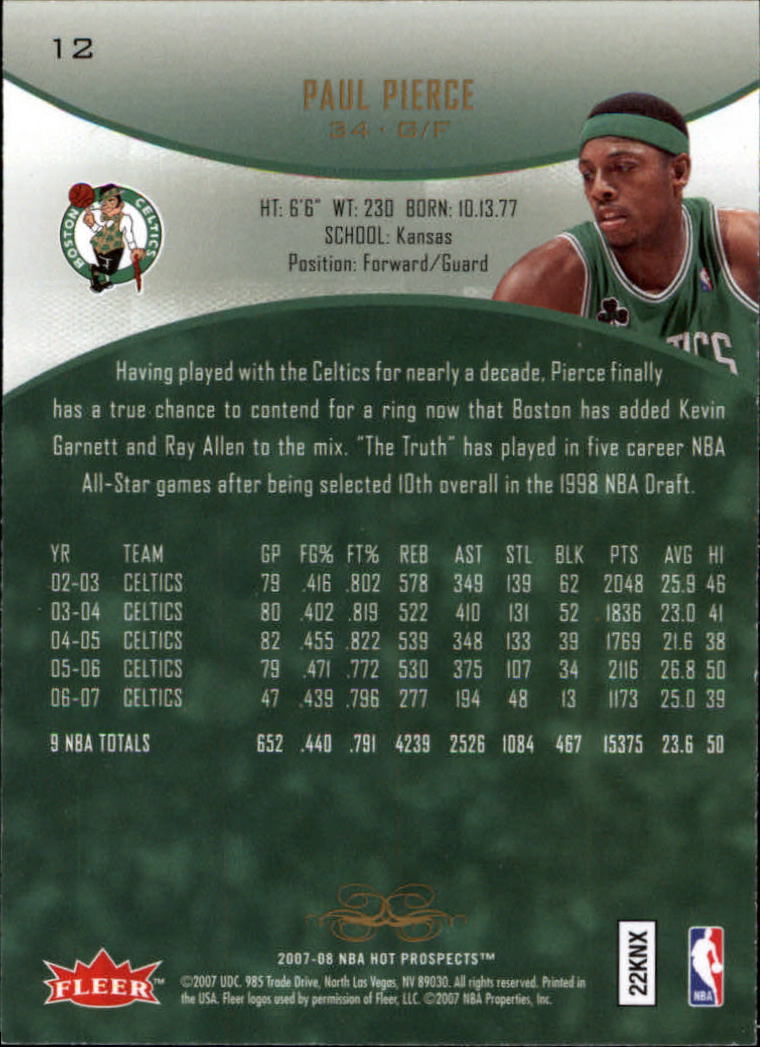 2007/2008 Fleer Hot Prospects Basketball "Main Set" Base Cards - Picture 17 of 112