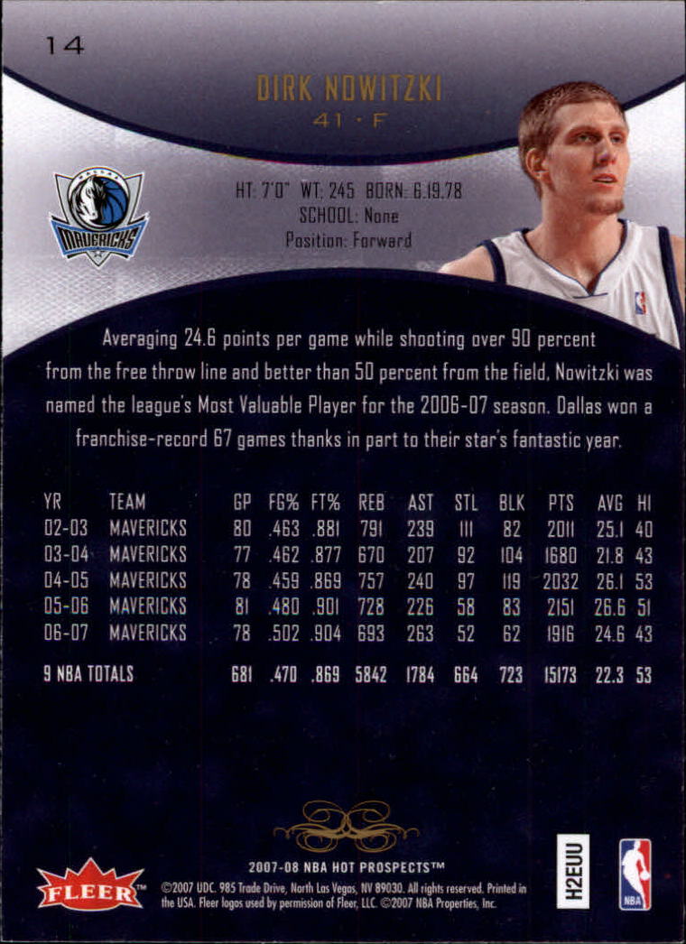 2007/2008 Fleer Hot Prospects Basketball "Main Set" Base Cards - Picture 21 of 112