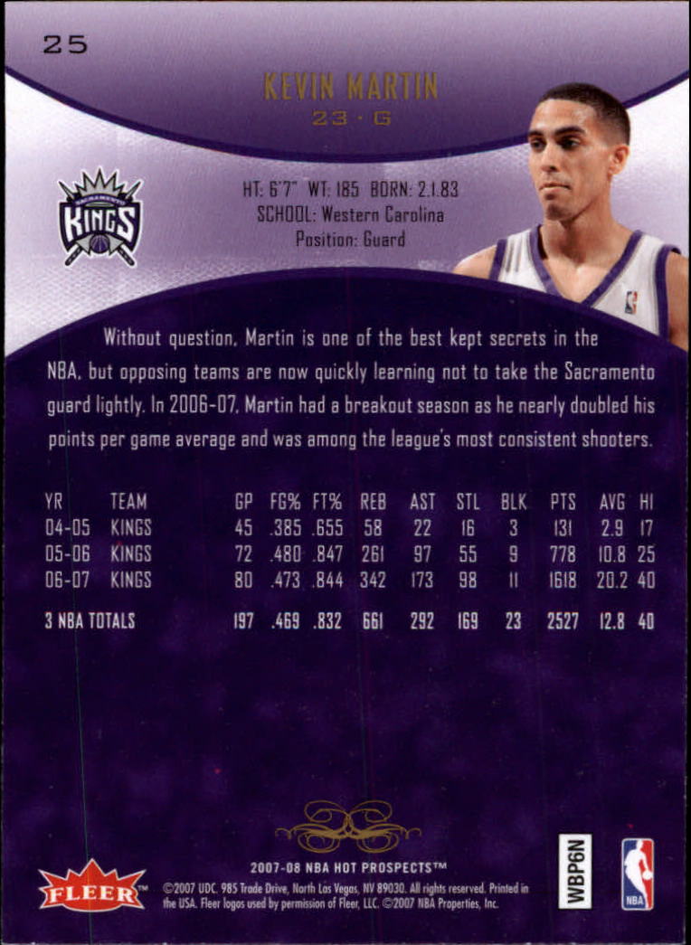 2007/2008 Fleer Hot Prospects Basketball "Main Set" Base Cards - Picture 41 of 112