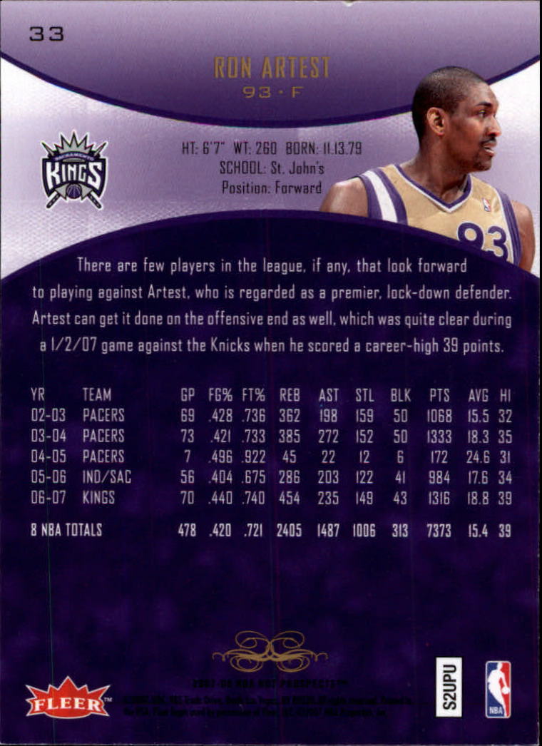 2007/2008 Fleer Hot Prospects Basketball "Main Set" Base Cards - Picture 57 of 112