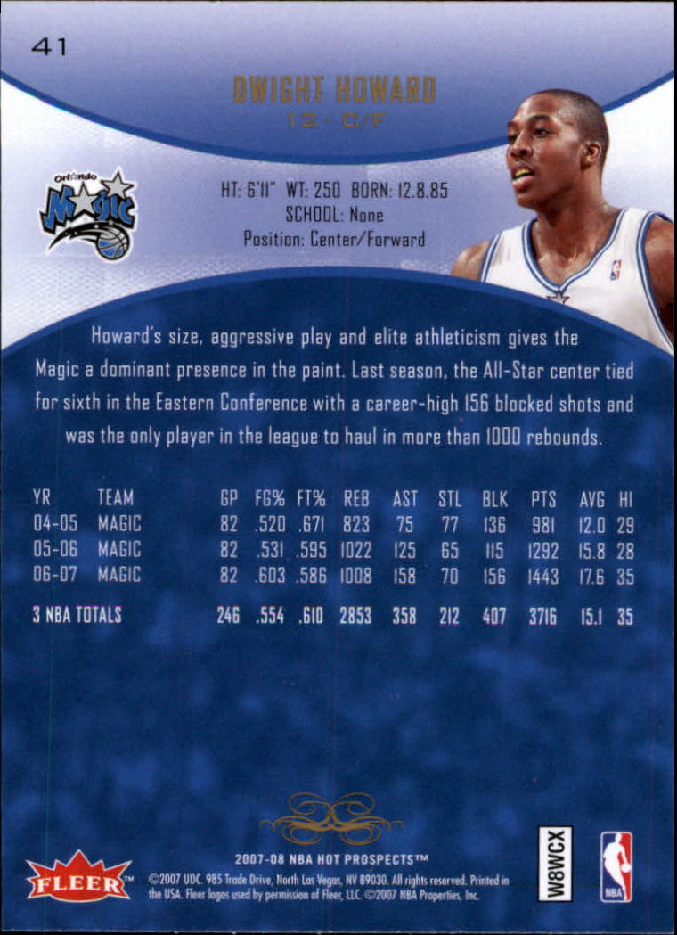 2007/2008 Fleer Hot Prospects Basketball "Main Set" Base Cards - Picture 73 of 112