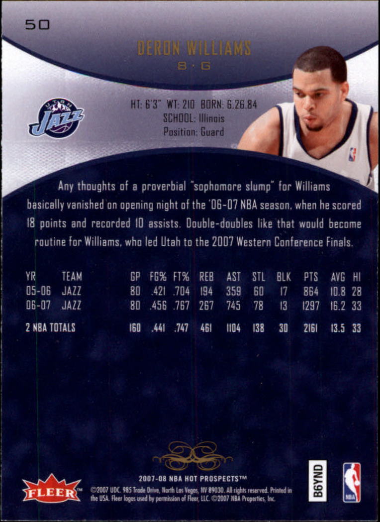 2007/2008 Fleer Hot Prospects Basketball "Main Set" Base Cards - Picture 91 of 112