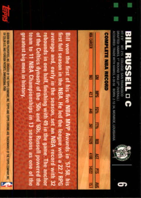2007-08 Topps Chrome Basketball "Main Set" Cards #1 to #159 Rookies and Veterans - Picture 9 of 267