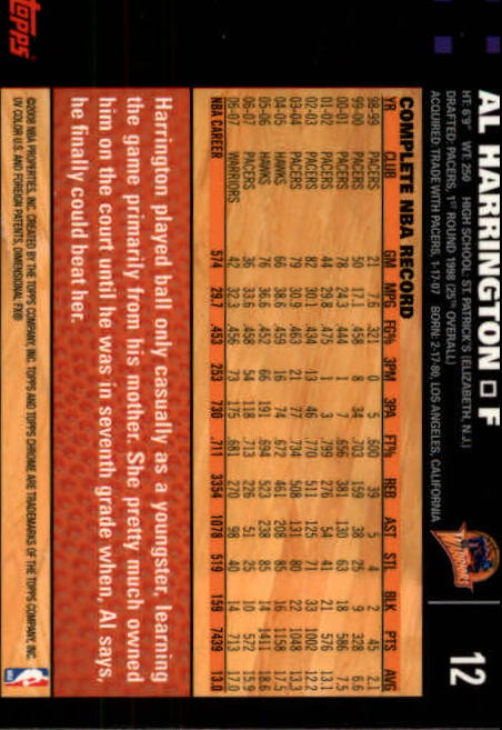 2007-08 Topps Chrome Basketball "Main Set" Cards #1 to #159 Rookies and Veterans - Picture 19 of 267