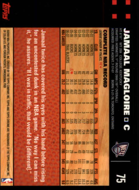 2007-08 Topps Chrome Basketball "Main Set" Cards #1 to #159 Rookies and Veterans - Picture 119 of 267