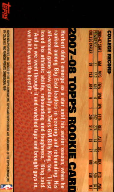 2007-08 Topps Chrome Basketball "Main Set" Cards #1 to #159 Rookies and Veterans - Picture 203 of 267