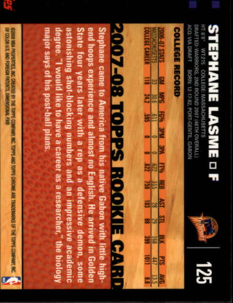 2007-08 Topps Chrome Basketball "Main Set" Cards #1 to #159 Rookies and Veterans - Picture 205 of 267