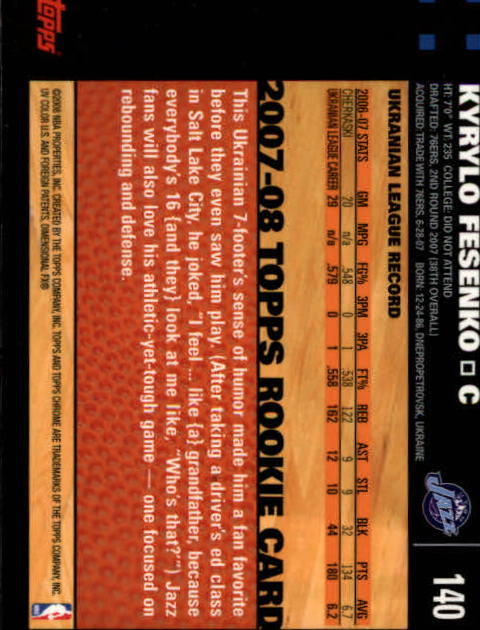 2007-08 Topps Chrome Basketball "Main Set" Cards #1 to #159 Rookies and Veterans - Picture 231 of 267