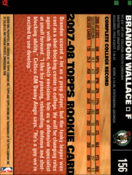 2007-08 Topps Chrome Basketball "Main Set" Cards #1 to #159 Rookies and Veterans - Picture 261 of 267