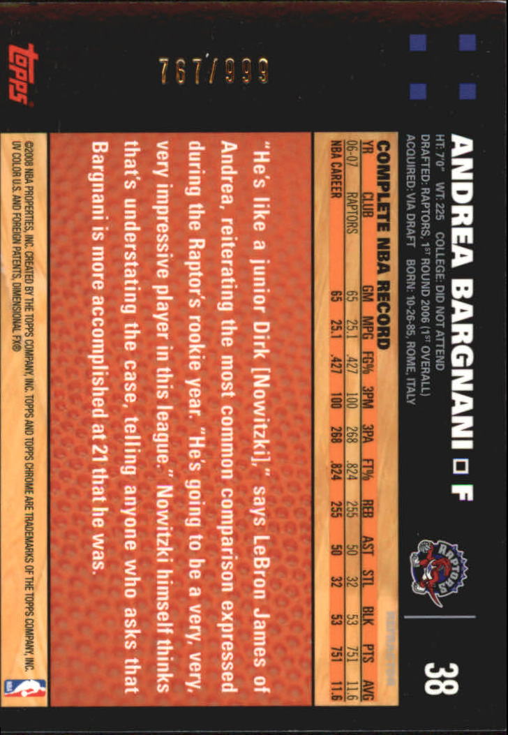 Inserto "Rifrattori" Topps Chrome Basketball 2007-08 e schede parallele - Foto 11 di 169