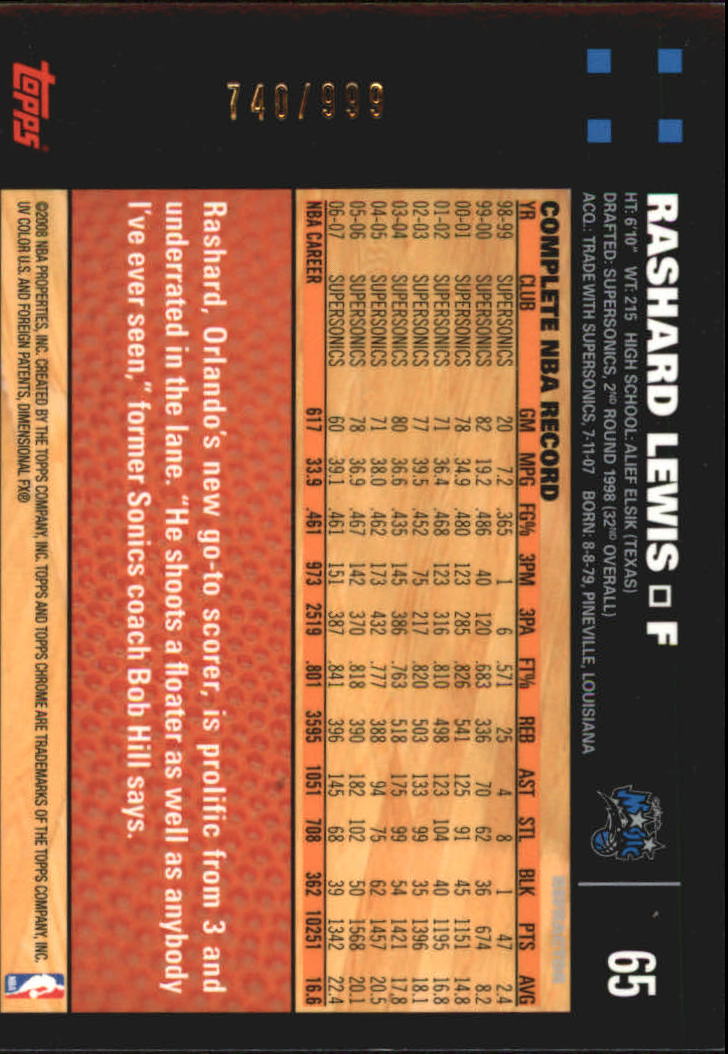 Inserto "Rifrattori" Topps Chrome Basketball 2007-08 e schede parallele - Foto 23 di 169