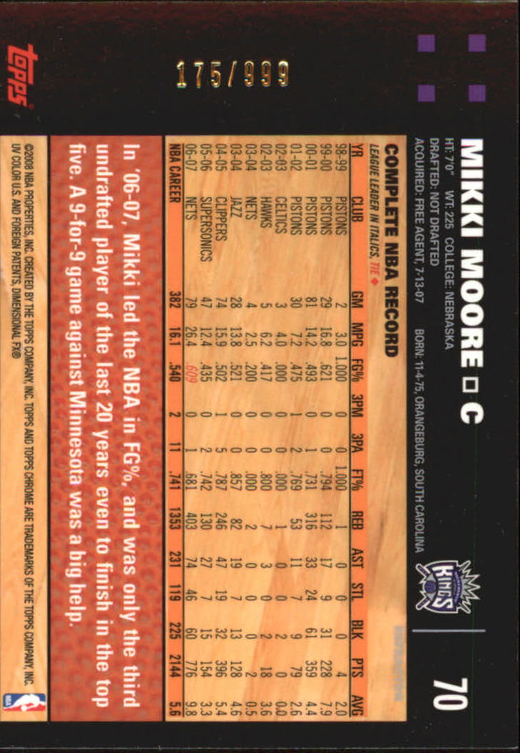 Inserto "Rifrattori" Topps Chrome Basketball 2007-08 e schede parallele - Foto 29 di 169
