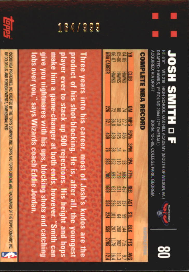 Inserto "Rifrattori" Topps Chrome Basketball 2007-08 e schede parallele - Foto 41 di 169