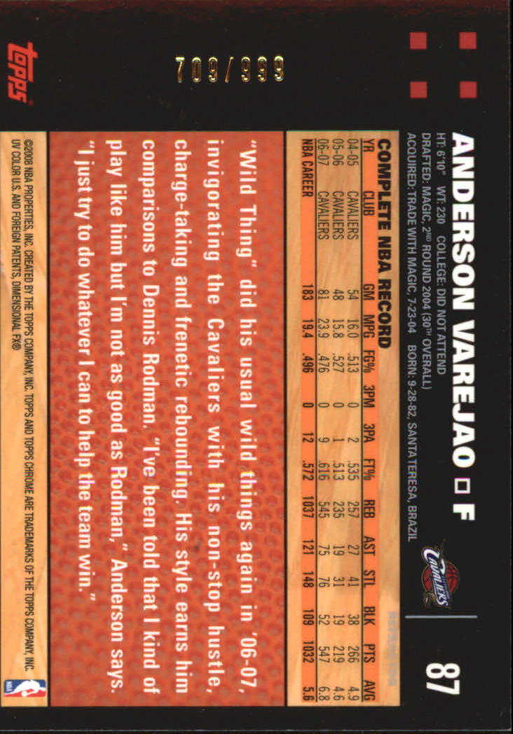 Inserto "Rifrattori" Topps Chrome Basketball 2007-08 e schede parallele - Foto 47 di 169