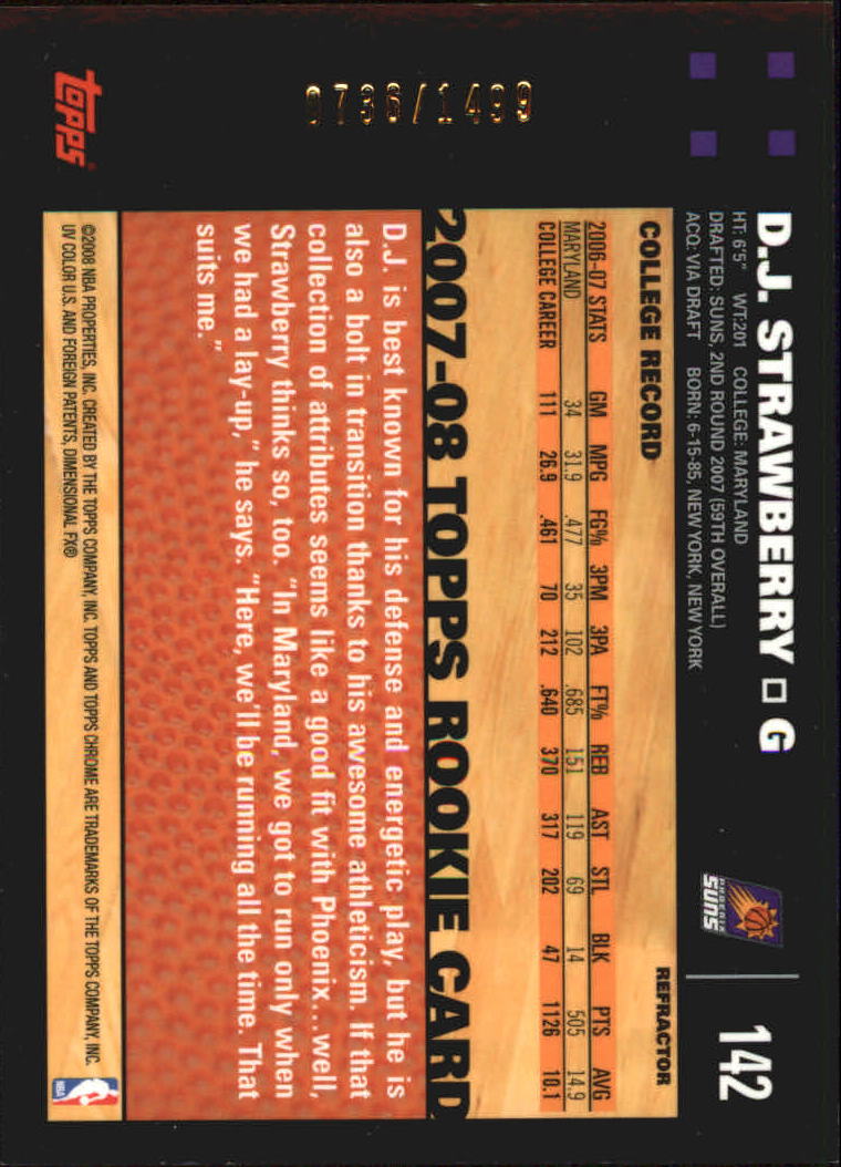 Inserto "Rifrattori" Topps Chrome Basketball 2007-08 e schede parallele - Foto 105 di 169
