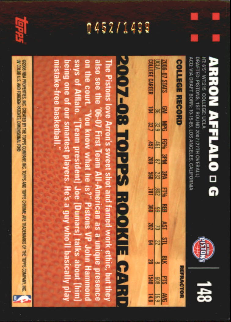 Inserto "Rifrattori" Topps Chrome Basketball 2007-08 e schede parallele - Foto 115 di 169