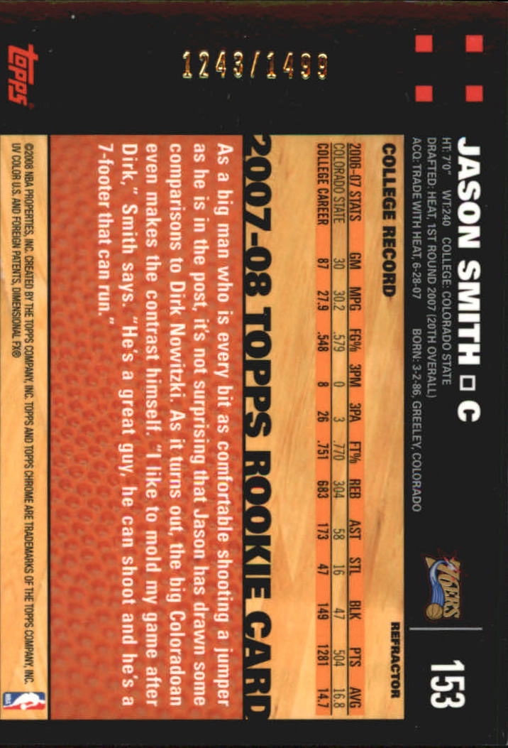 Inserto "Rifrattori" Topps Chrome Basketball 2007-08 e schede parallele - Foto 121 di 169