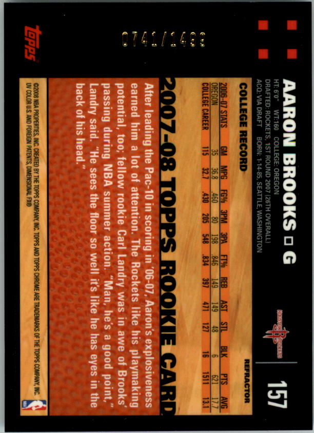 Inserto "Rifrattori" Topps Chrome Basketball 2007-08 e schede parallele - Foto 133 di 169