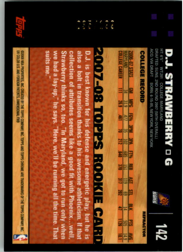 Inserto "Rifrattori" Topps Chrome Basketball 2007-08 e schede parallele - Foto 151 di 169