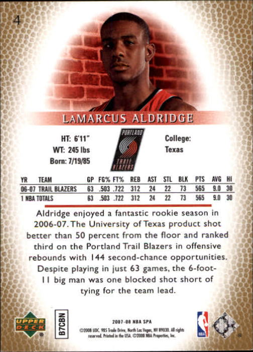 2007/2008 SP Authentic (Upper Deck) Basketball - Picture 9 of 269