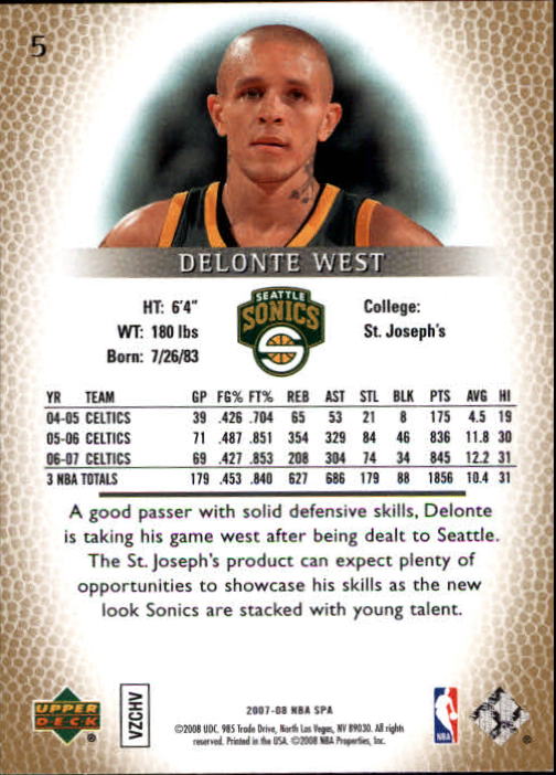 2007/2008 SP Authentic (Upper Deck) Basketball - Picture 11 of 269