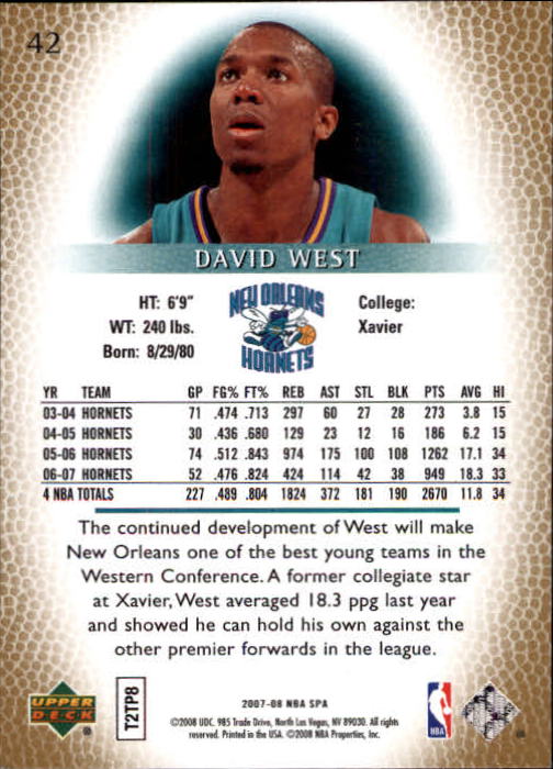 2007/2008 SP Authentic (Upper Deck) Basketball - Picture 85 of 269