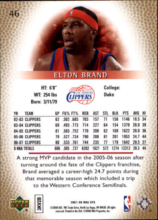 2007/2008 SP Authentic (Upper Deck) Basketball - Picture 93 of 269