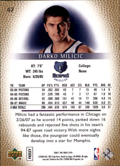 2007/2008 SP Authentic (Upper Deck) Basketball - Picture 95 of 269
