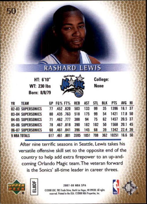 2007/2008 SP Authentic (Upper Deck) Basketball - Picture 101 of 269