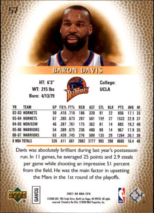 2007/2008 SP Authentic (Upper Deck) Basketball - Picture 115 of 269