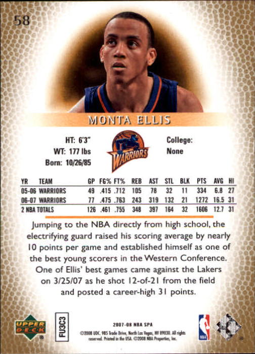 2007/2008 SP Authentic (Upper Deck) Basketball - Picture 117 of 269