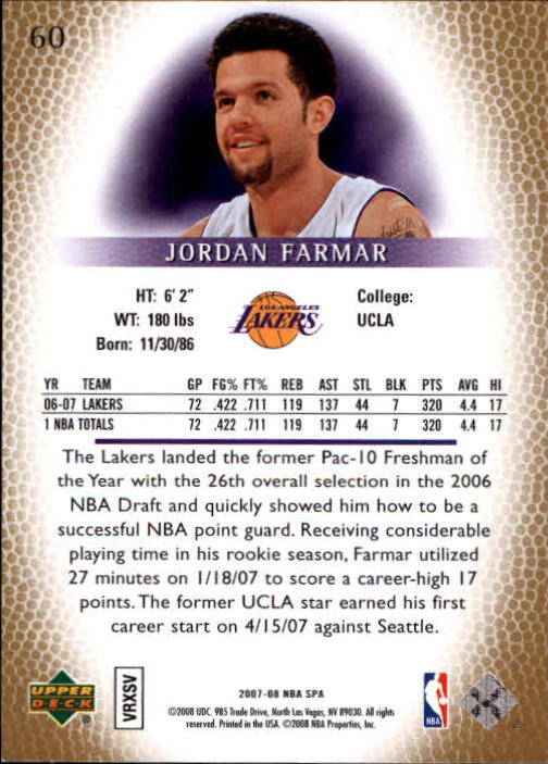 2007/2008 SP Authentic (Upper Deck) Basketball - Picture 121 of 269