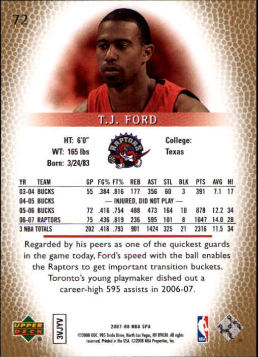 2007/2008 SP Authentic (Upper Deck) Basketball - Picture 145 of 269