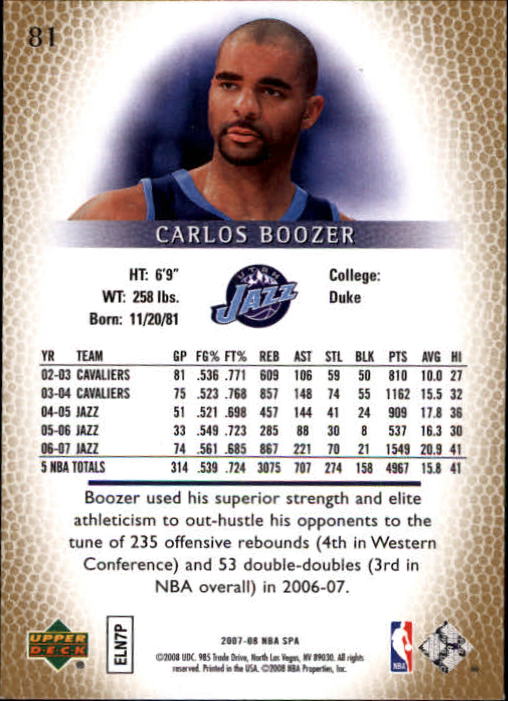 2007/2008 SP Authentic (Upper Deck) Basketball - Picture 163 of 269