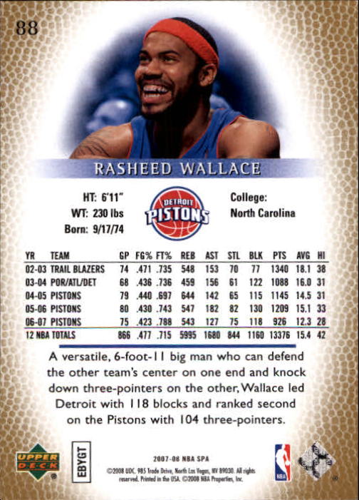 2007/2008 SP Authentic (Upper Deck) Basketball - Picture 177 of 269