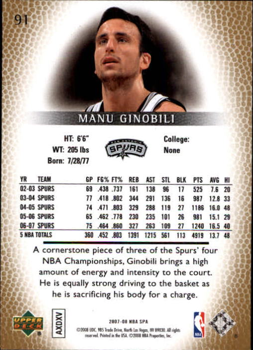 2007/2008 SP Authentic (Upper Deck) Basketball - Picture 183 of 269