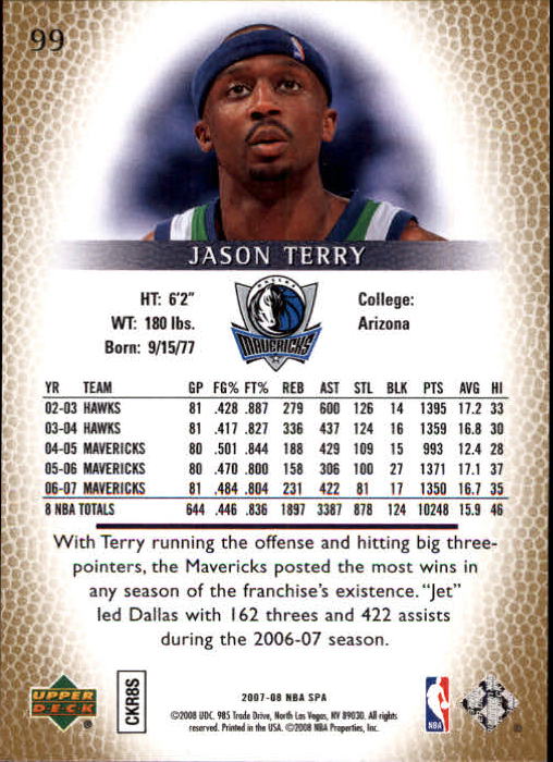 2007/2008 SP Authentic (Upper Deck) Basketball - Picture 199 of 269