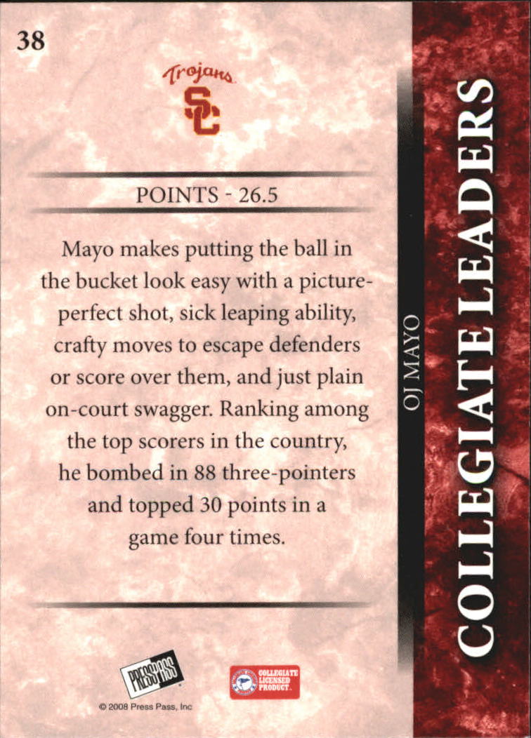 2008 Press Pass Basketball "Main Set" Base Cards #1 to #65 - Picture 69 of 115