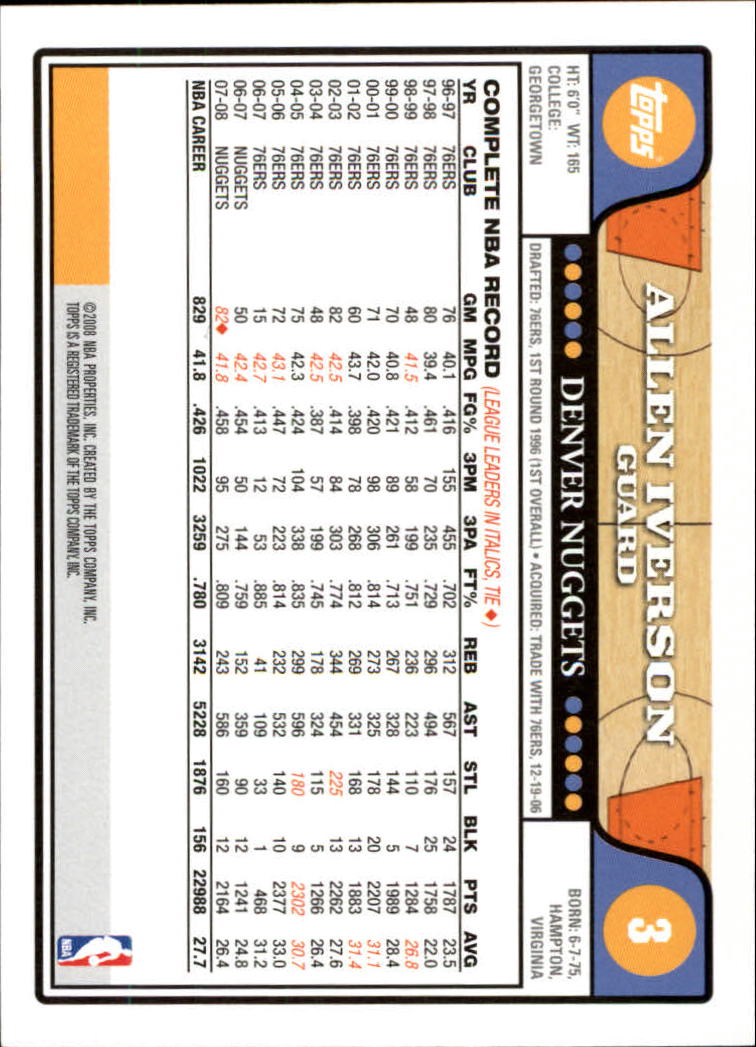 2008-09 Topps Basketball Card Pick - Picture 7 of 391