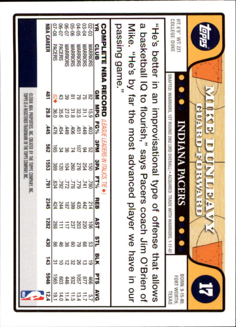 2008-09 Topps Basketball Card Pick - Picture 31 of 391