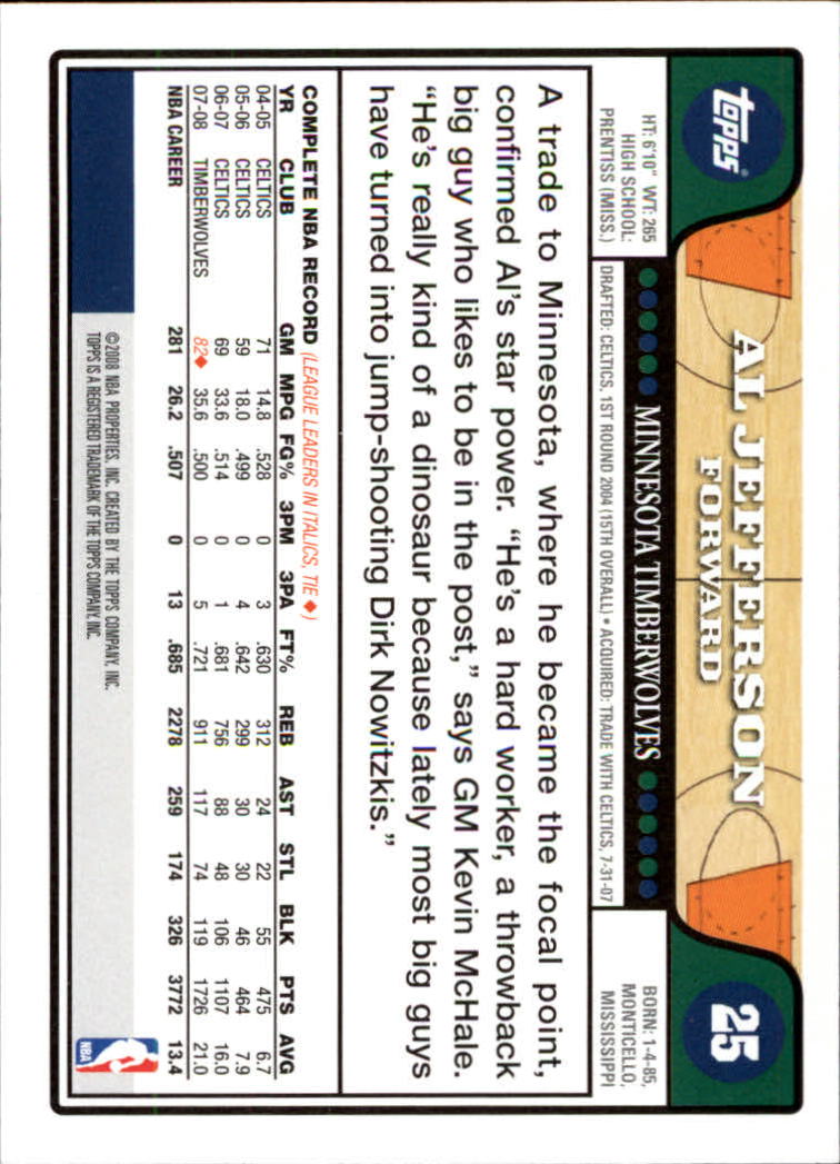 2008-09 Topps Basketball Card Pick - Picture 43 of 391